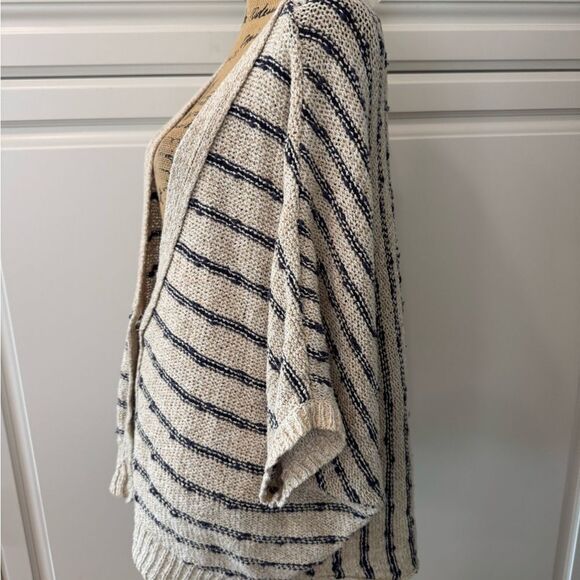 Free People Striped Open-Front Sweater cardigan - Picture 2 of 9